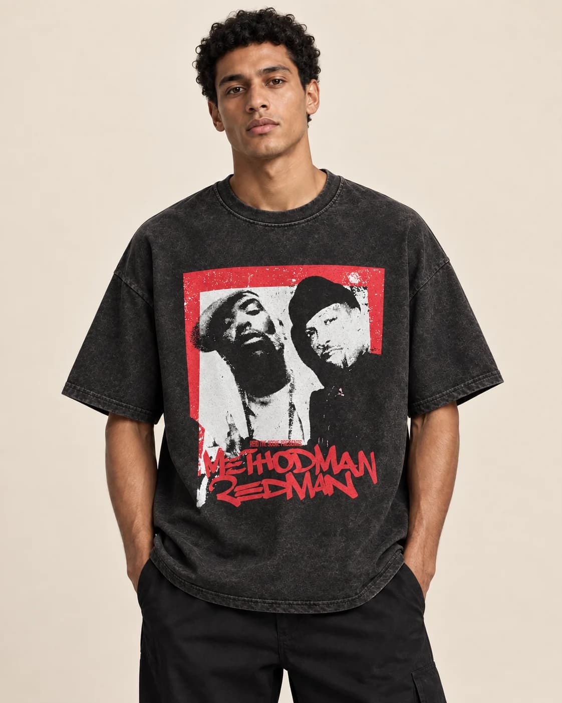 ACIDWASH BLACK ACIDWASH OVERSIZED TEE