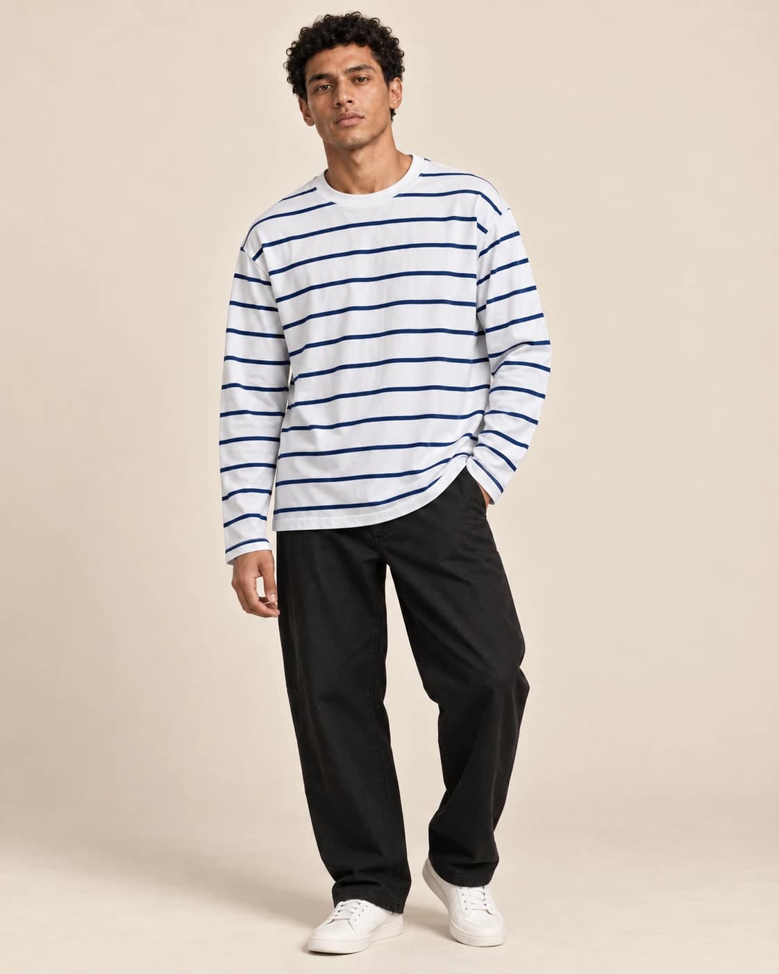 BLUE AND WHITE STRIPS TSHIRT